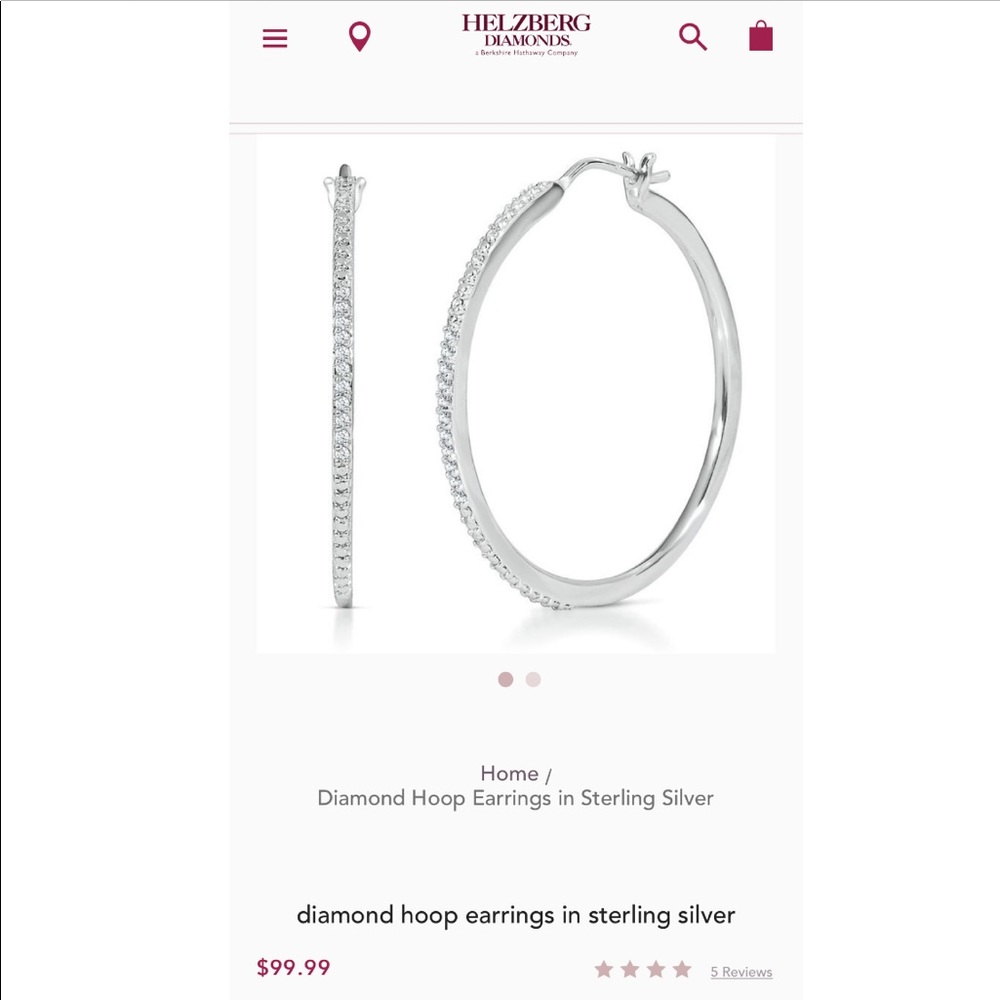 Diamond hoop earrings